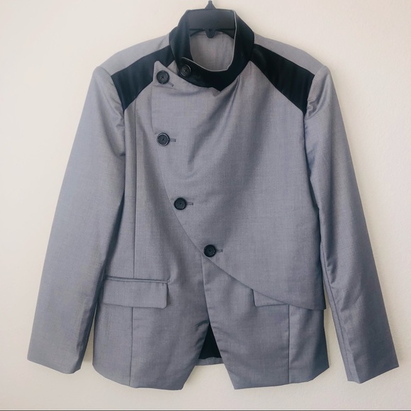 TheLees Homme Other - TheLees Homme Men’s Asymmetrical Button Up Blazer